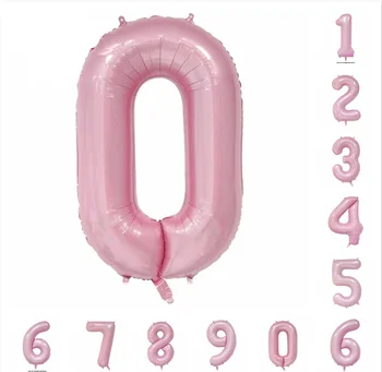 1-10 Номер Розовый Букет из воздушных шаров На День Рождения, Гирлянда из воздушных шаров, Арка, набор для новорожденных девочек, Декор для дня рождения своими руками, Свадьба, Детский душ
