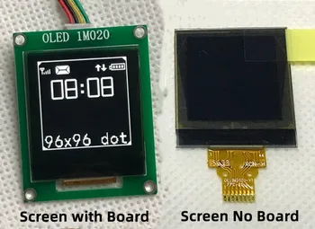 1,12-дюймовый ESP8266 4PIN/8PIN MCU Белый OLED Квадратный Экран Модуль SH1107 Drive IC 96 * 96 IIC Интерфейс Smartwatch Экран