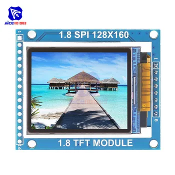 1,8-Дюймовый TFT ЖК-Дисплей Модуль Последовательного Порта 160*128 ST7735S с Интерфейсом ввода-вывода Объединительной Платы Печатной Платы для Arduino Nano 1602 5110 3.3V 5V