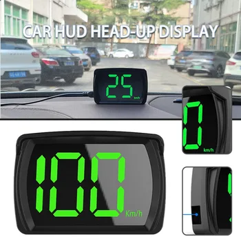 1 комплект автомобильных GPS-спидометров, цифровых аксессуаров HUD, Универсальный автомобильный дисплей с крупным шрифтом, км/ч, миль /ч