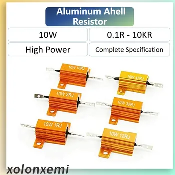 10 Вт RX24 Высокомощный алюминиевый резистор Ahell Gold 0.1R 0.2R 0.33R 0.5R 1R 2R 3R 5R 6R 8R 10R 15R 30R 50R 100R 200R 500R 1KR 10KR