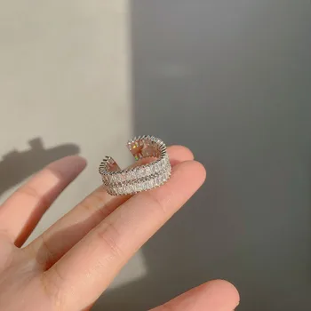 2022 Корейское новое изысканное геометрическое открывающее кольцо, модное темпераментное универсальное металлическое кольцо, женские ювелирные изделия