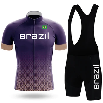 2023 Бразилия Летние Мужчины С Коротким Рукавом Велоспорт Джерси Комплект Дышащий MTB Велосипед Велосипедная Одежда Майо Ropa Ciclismo Велосипедная Форма