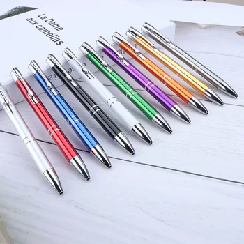 20шт Металлические шариковые ручки 1 шт. Креативные маленькие подарки для студентов Рекламные ручки Алюминиевые ручки с стержнем