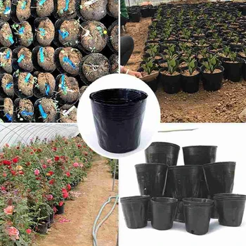 20шт Одноразовых пластиковых горшков для цветочных растений, Чаша для питания, Чашки для рассады Для садового плантатора, Товары для украшения домашнего сада