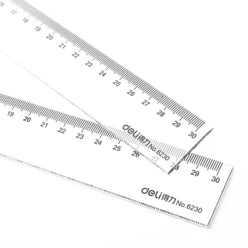 30-сантиметровая пластиковая линейка 6230 инструмент для рисования студенческая прозрачная канцелярская линейка канцелярские принадлежности для офиса