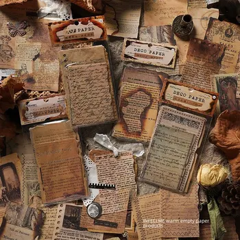 4 упаковки Infeel.me Набор материалов Серия Burning Poetry, художественное оформление ретро-рукописного дневника, бумажный пакет для столовой