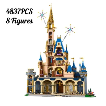 43222 Замок принцессы, 100-летие Города, вид на улицу, Королевский 43225 Модель Строительные блоки, Кирпичи, детские игрушки 71040