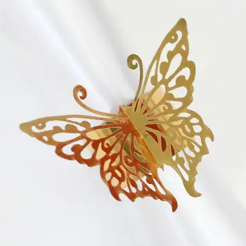 50шт Колец для салфеток, Светоотражающий держатель для салфеток в форме бабочки Для украшения домашнего стола на свадьбе