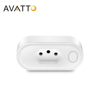 AVATTO Tuya 16 /20A Стандарт Бразилии WiFi Smart Plug Smart Life APP Удаленная Совместимая Умная Розетка Voice Для Google Home Alexa