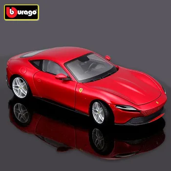Bburago 1: 24 Модель спортивного автомобиля из сплава Ferrari Roma, Литая под давлением Металлическая игрушка, Гоночная коллекция высокого моделирования, подарок для детей на день рождения