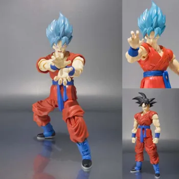 Dragon Ball Super Blue Фигурки Сон Гоку Kakarotto Super Saiyan God SS Модели с синими волосами Коллекционные игрушки