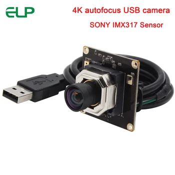 ELP Автофокус 4K USB Веб-камера Модуль HD 3840x2160 CMOS IMX415 Mini 38*38 мм Плата USB-Камеры для Windows Android Linux Mac