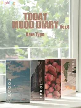 LUCALAB Today Mood Diary Версия 4 Тип даты 2023, стиль ЛОМО, Еженедельник, Ежемесячный круговой график, записная книжка-дневник