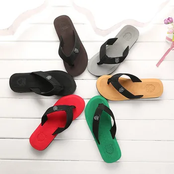 Summer Men Shoes Flip-flops Slippers Beach Sandals Indoor&Outdoor Casual Shoes zapatos sapato masculino тапочки для дома
