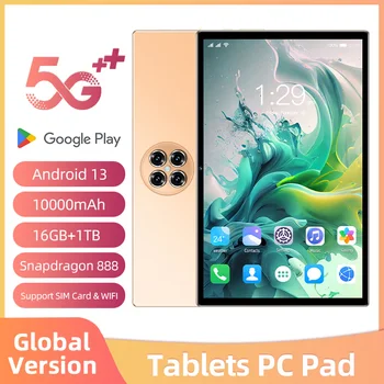 Xiaomai Android 13 Pad 6 Pro 16 ГБ + 1 ТБ Snapdragon 888 Оригинальная Глобальная версия Планшетного ПК 5G с двумя SIM-картами WIFI HD 4K Mi Tab
