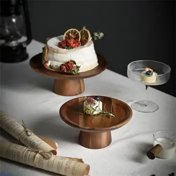 Деревянная тарелка в японском стиле Еда Фрукты Десертные тарелки для дома Подставка для суши торта Украшение деревянного подноса Деревянное блюдо Посуда Подарок