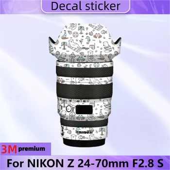 Для NIKON Z 24-70 мм F2.8 S Наклейка на объектив Защитная Наклейка на кожу Пленка Против царапин Защитное покрытие Z24-70 Z24-70MM Z 24-70 2.8