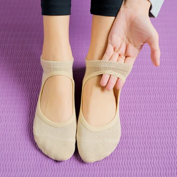 Женские носки для пилатеса, противоскользящие дышащие носки для йоги с открытой спиной, женские балетные танцевальные спортивные носки для фитнеса, носки для йоги в тренажерном зале