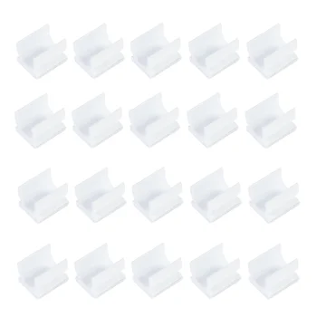 Зажимы для ручек для белой доски 100шт Пластиковые клейкие держатели ручек Зажимы для ручек (белые)