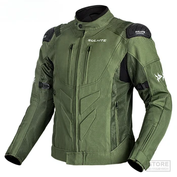 Мотоциклетная куртка SULAITE, летняя дышащая одежда для шоссейных гонок, встроенная защита груди