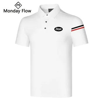 Мужская рубашка для гольфа Mondayflow, Рубашка-поло для гольфа, Мужская одежда с короткими рукавами, Летняя Быстросохнущая футболка для гольфа, Дышащая одежда для гольфа
