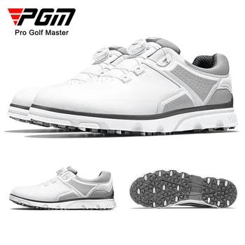 Мужские туфли для гольфа PGM, нескользящие шнурки, водонепроницаемая мужская спортивная обувь, кроссовки XZ279