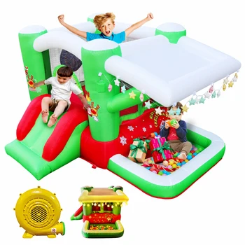 Надувной Батут Christmas Jump 'n Slide для детей с Полной установкой с воздуходувкой - Игровая площадка 80 
