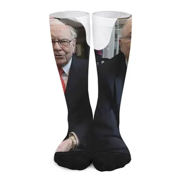Носки с героями мультфильмов Уоррена Баффета и Чарли Мангера, незаменимые ретро-носки для мужчин