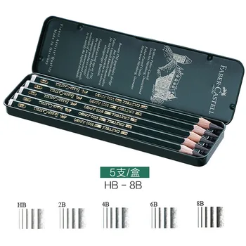 Подлинные Немецкие Графитовые карандаши Faber Castell 9000 Jumbo в упаковке 5шт/6шт HB 2B 4B 6B 8B 0,53 мм Грифельный карандаш для рисования