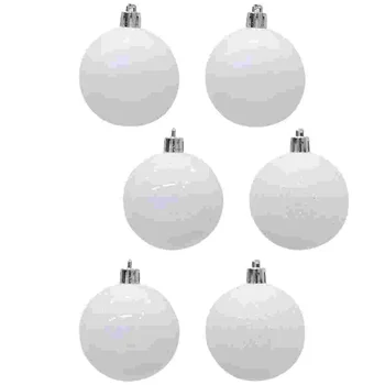 Рождественские шары Орнамент Рождественская елка Небьющиеся безделушки Белые пластиковые подвески Праздничные украшения