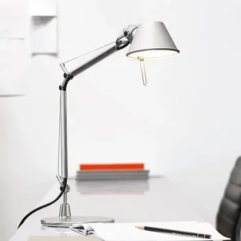 Серебристый светодиодный светильник в скандинавском стиле в стиле ретро, регулируемый для спальни, гостиной, гостиничного офиса, дизайнерского торшера