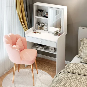 Современный туалетный столик для спальни, плотная доска, маленький стул с зеркалом, комод, легкие роскошные простые бытовые комоды для отеля