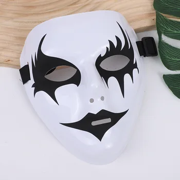 Страшная маска на все лицо, реквизит для косплея на Хэллоуин для Vendetta Hacker, Белая Черная маска для лица, Анонимная маска для мужчин и женщин