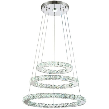 Хрустальная Светодиодная люстра для Гостиной Спальни Подвесные светильники для обеденного стола K9 Хромированный Потолочный светильник Светильники