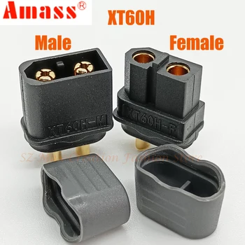 1/3шт Amass XT60H Черный Разъем XT60 Bullet Plug С Крышкой, Выполненной из Позолоченной оболочки XT60 для Радиоуправляемых Деталей
