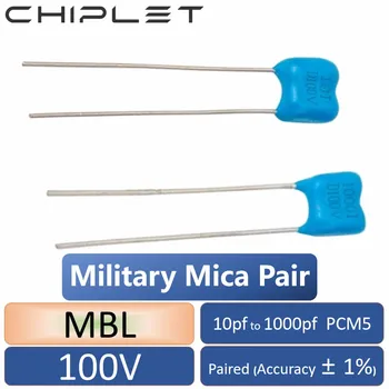 1 пара (2шт) MBL Military Mica 100V 5% Сопряженный конденсатор PCM5 ELECFISH от 10pf до 1000pf Полной серии с точностью ±1% сопряжения Silvermica
