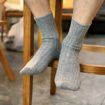 1 пара осенне-зимних мужских спортивных носков для скалолазания, пешего туризма, верховой езды, мужские носки средней длины, Размер 40-44