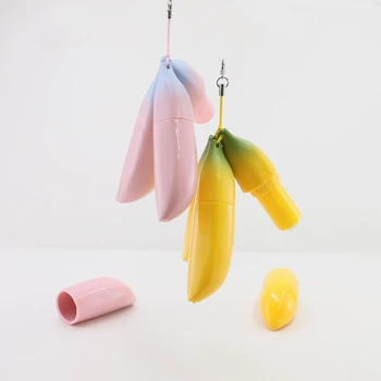 12,1 мм Пустой розовый желтый тюбик губной помады в форме банана с коробкой 50шт