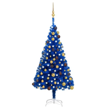 180-сантиметровая искусственная рождественская елка со светодиодом и серебряным шариком PET