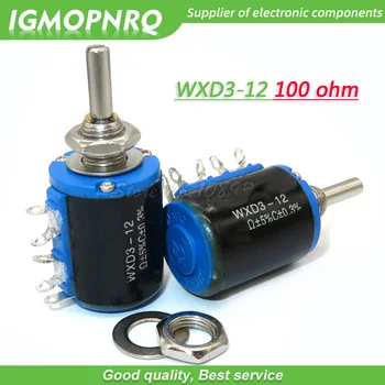2шт WXD3-12-1W 100R WXD3-12 1W 5-кольцевой многооборотный прецизионный потенциометр с проволочной обмоткой IGMOPNRQ