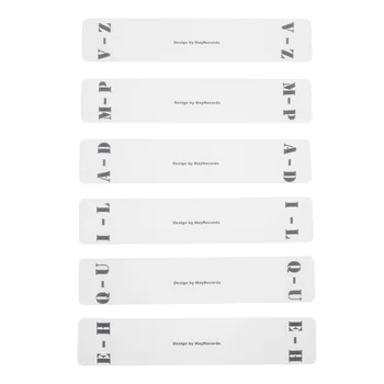 6 Шт Картотека Для Сортировки Записей, Органайзер Для Индексных Компакт-дисков, Классификация Алфавитных Вкладок, Алфавитный Акрил для