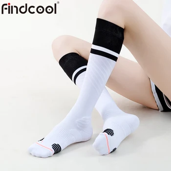 Findcool, 2 пары компрессионных спортивных гольфов, женские хлопковые носки с мягкой подкладкой для ног, быстросохнущие, амортизирующие и противоскользящие