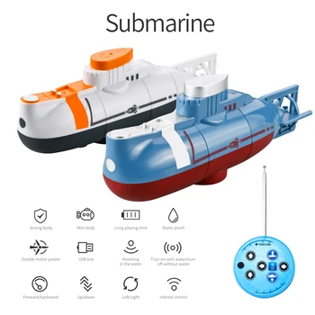 LSRC-3311 Мини RC Подводная лодка 0,1 м/с RC Лодка с дистанционным Управлением Водонепроницаемая микроразмерная система руля Щеточный Мотор RC Игрушка для детей