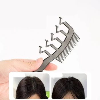 Z-образная расческа для волос, челка, гребни для укладки корней волос, парикмахерский инструмент для женщин и мужчин, салон для домашнего использования