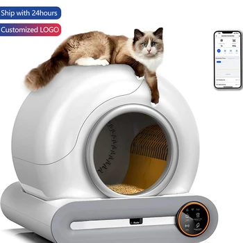 Автоматический ящик для кошачьего туалета, Интеллектуальное управление приложением, Самоочищающиеся ящики для мусора, Песочница для кошек, Электронный Туалет для домашних животных, Принадлежности для кошек.