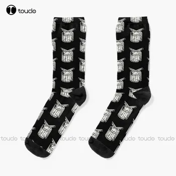 Барабанные носки, черные бейсбольные носки Унисекс для взрослых, подростковые молодежные носки, персонализированная цифровая печать на 360 ° Hd Высокого качества