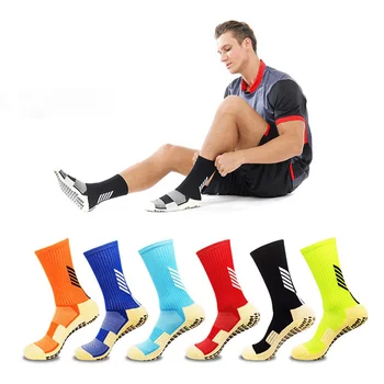 Женские носки с нескользящим покрытием Soccer 2023, мужские носки с утолщенным низом для футбола на открытом воздухе, тренажерный зал, велосипедные носки для фитнеса, спортивные носки