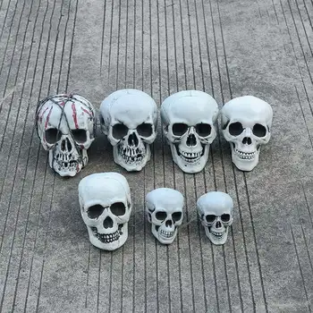 Игровые принадлежности в стиле Хэллоуина, реквизит для фотосессии всех размеров, декор для домашней вечеринки, череп человека, скелет головы