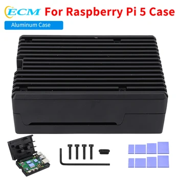 Корпус Raspberry Pi 5, алюминиевый корпус Raspberry Pi 5, антикоррозийный металлический корпус с пассивным охлаждением для Raspbery Pi5